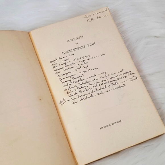 1958 Adventures Of Huckleberry Finn by Mark Twain Riversides Edition A15 Book SC - Picture 8 of 17